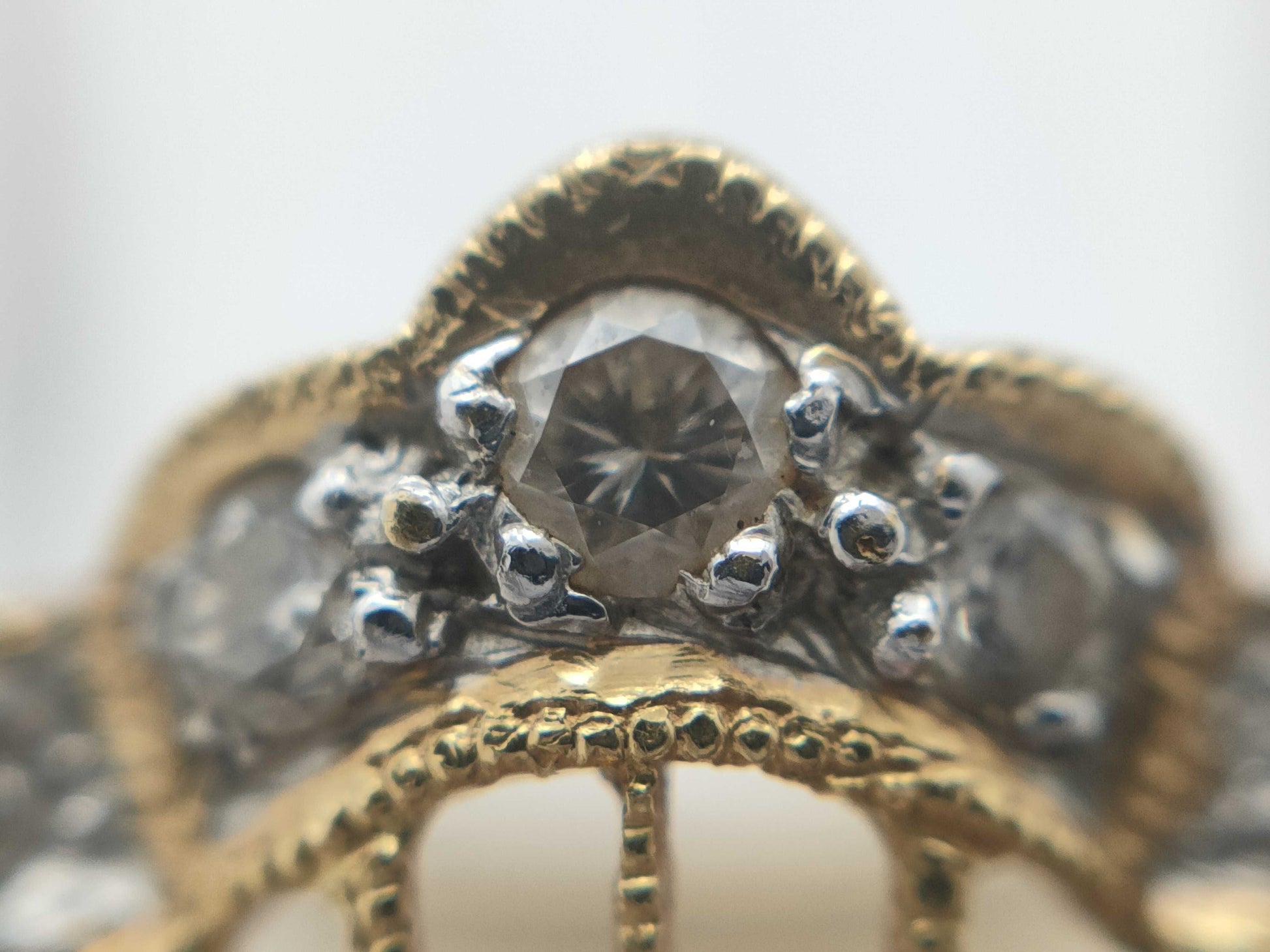 Colored Stone 1.83ct D0.40ct K18 5.4g Ring