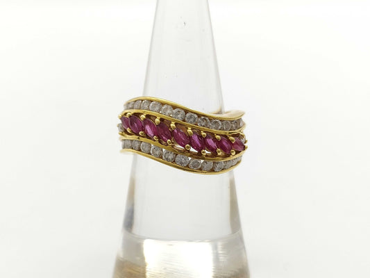 R0.76ct D0.97ct K18 10.5g Ring