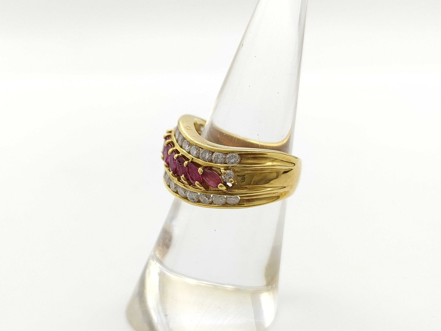 R0.76ct D0.97ct K18 10.5g Ring
