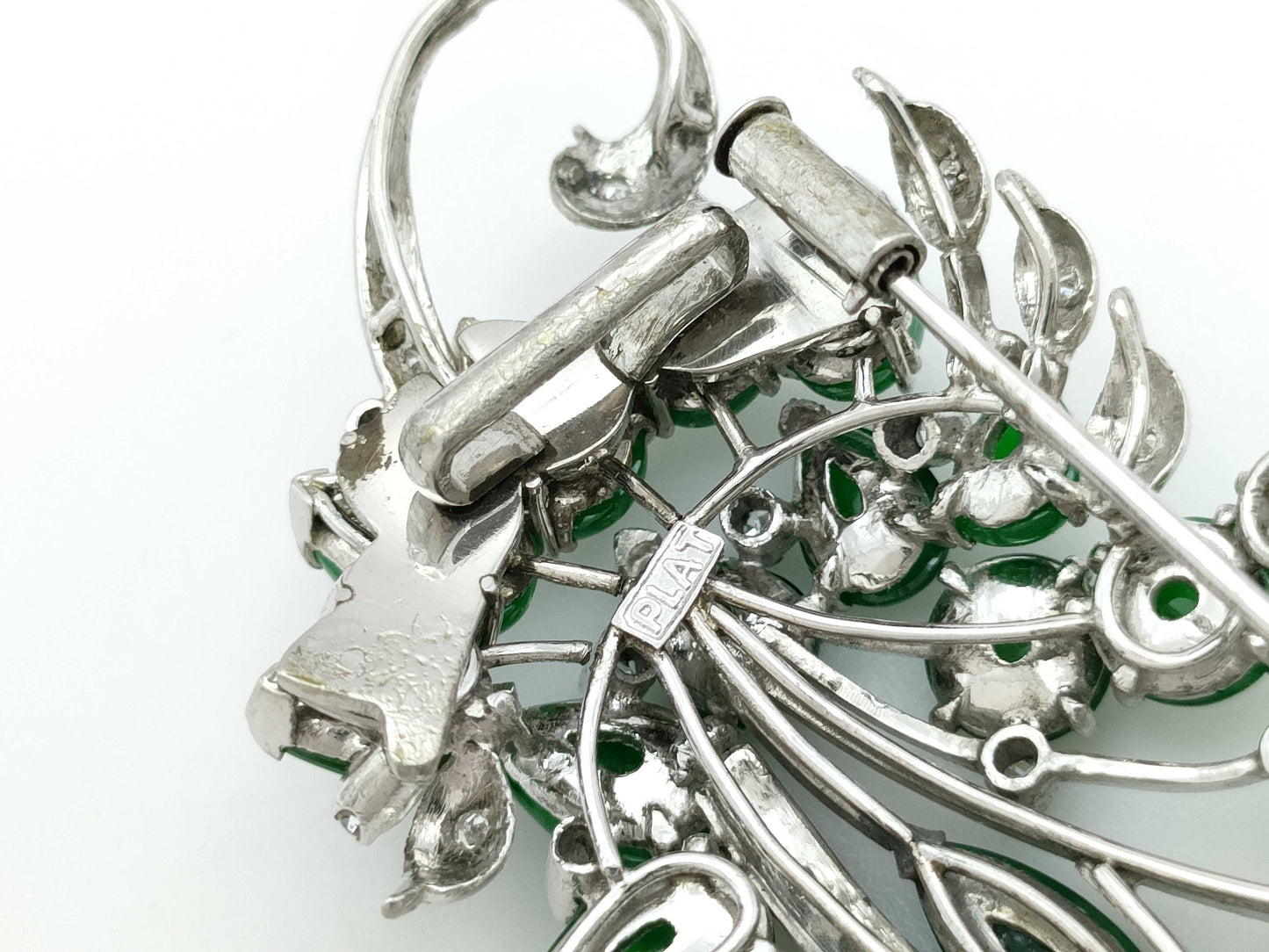 Jade Diamond PT900 17.3g Obi Clasp