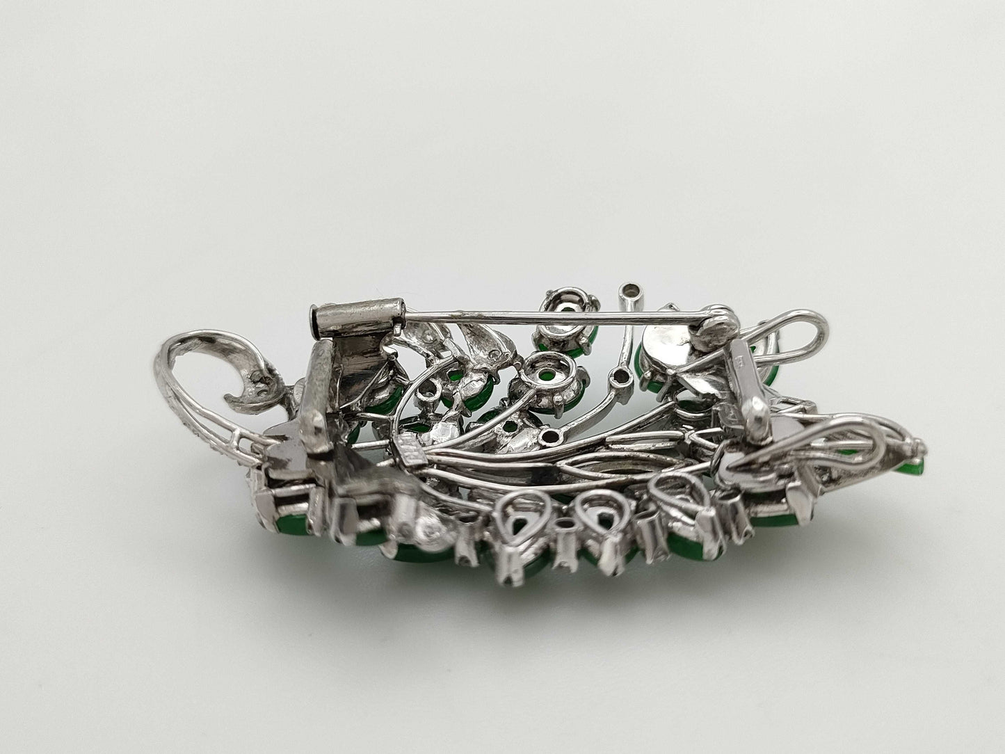 Jade Diamond PT900 17.3g Obi Clasp