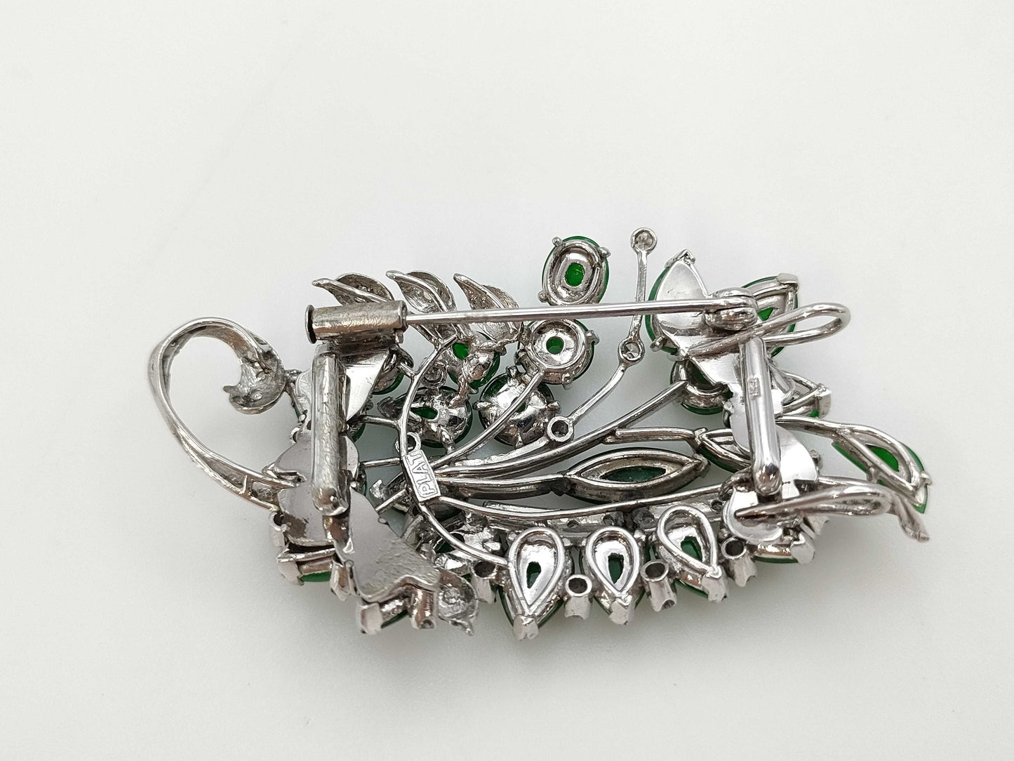 Jade Diamond PT900 17.3g Obi Clasp