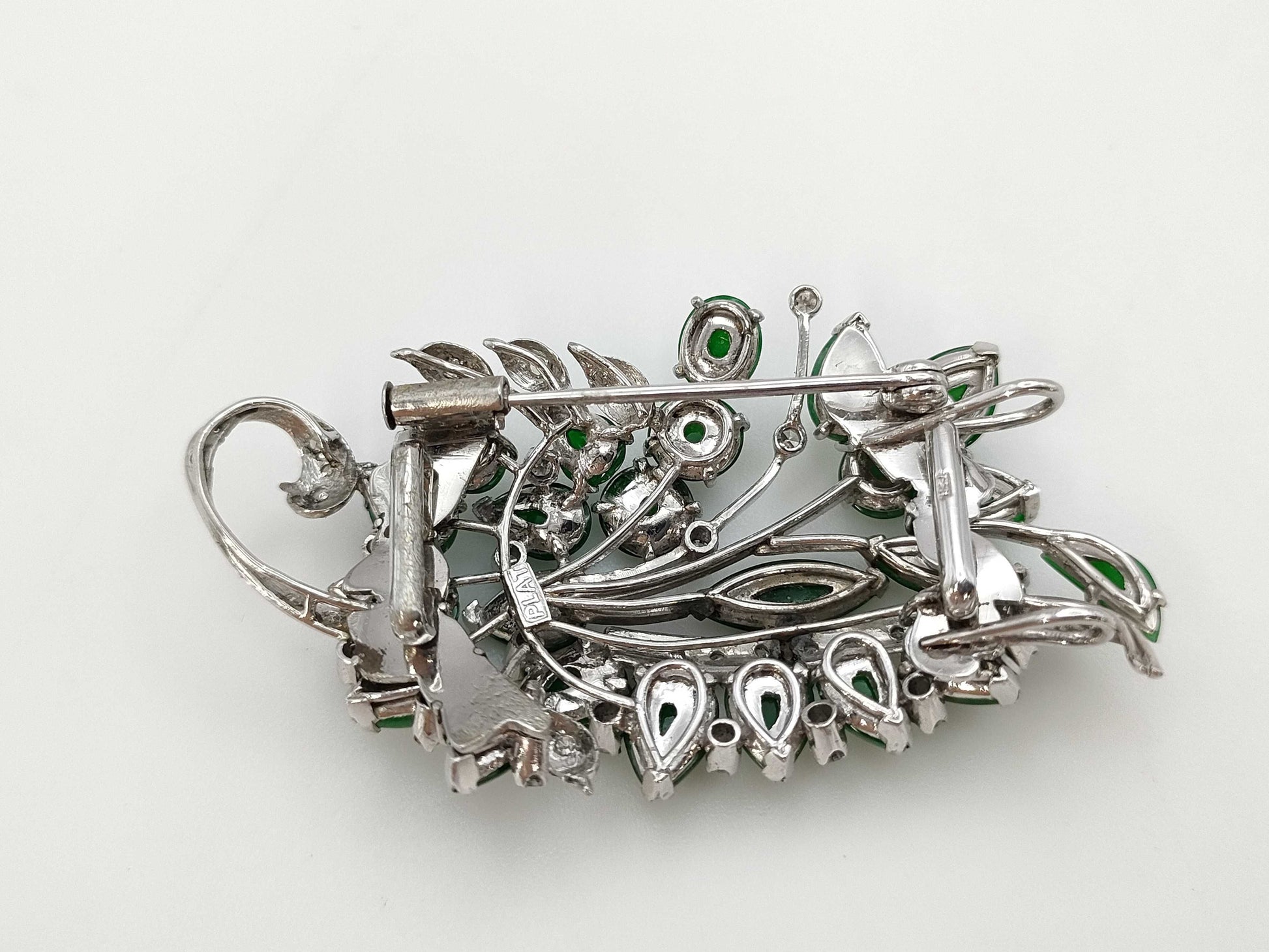 Jade Diamond PT900 17.3g Obi Clasp