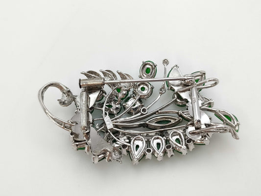 Jade Diamond PT900 17.3g Obi Clasp