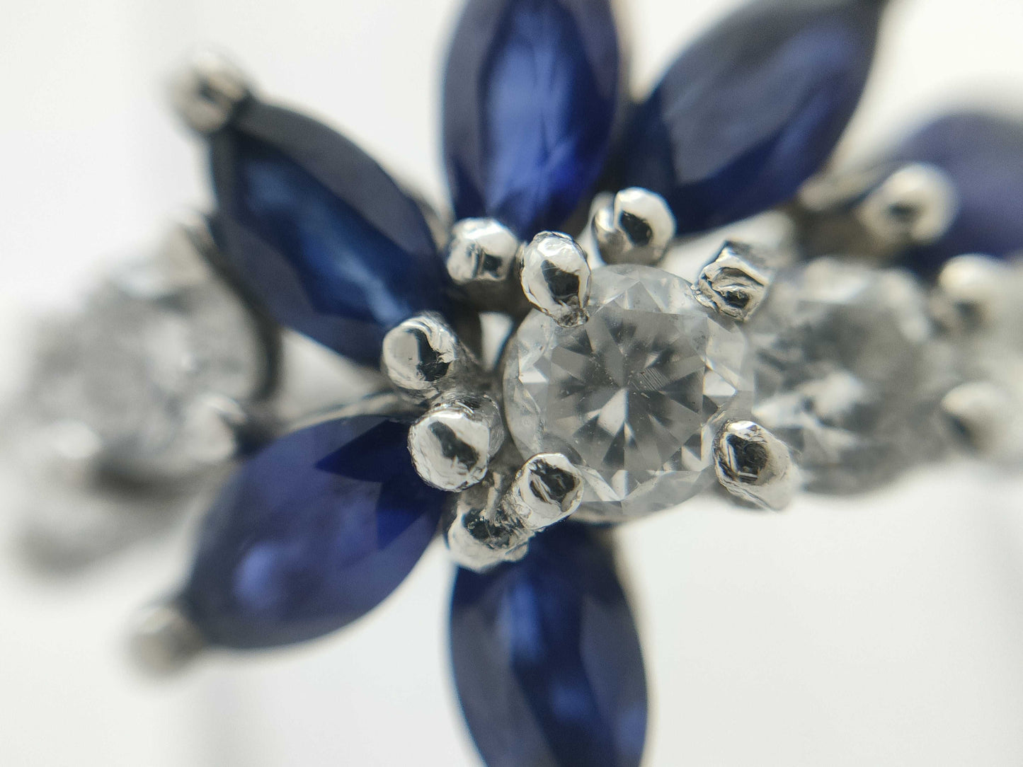 Sapphire Diamond PT900 5.0g Ring