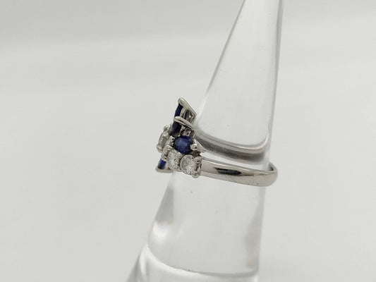 Sapphire Diamond PT900 5.0g Ring