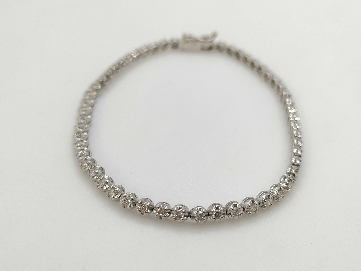 D1.00ct K18WG 6.5g Bracelet Bangle