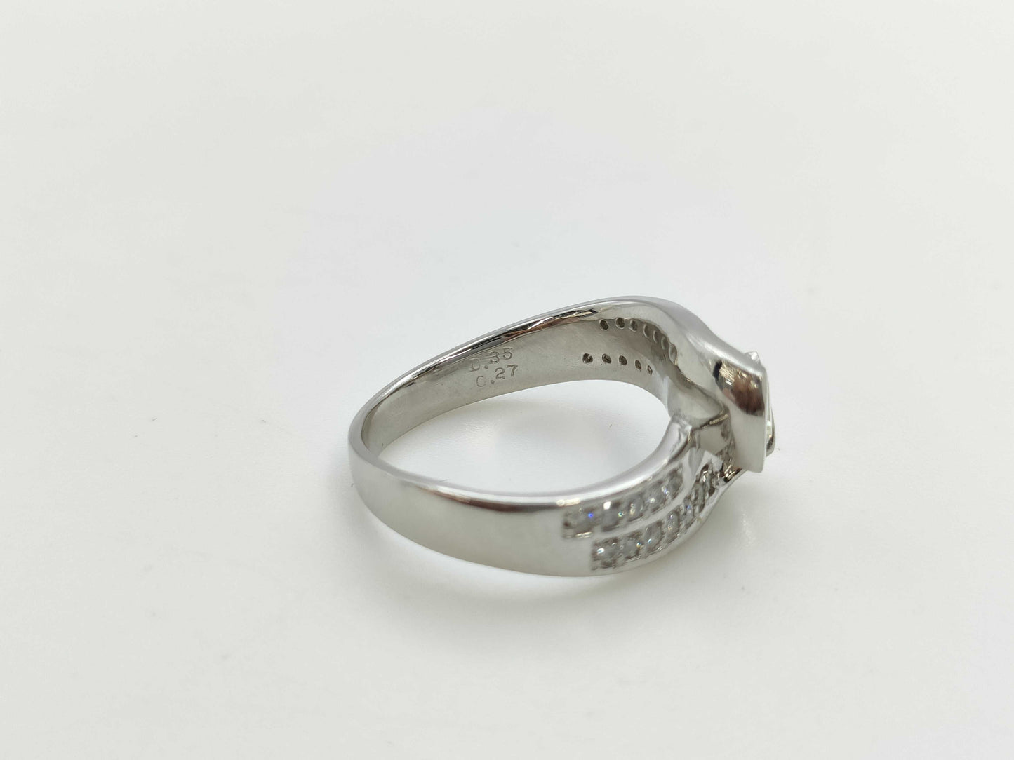 D0.35ct/0.27ct PT900 8.3g Ring