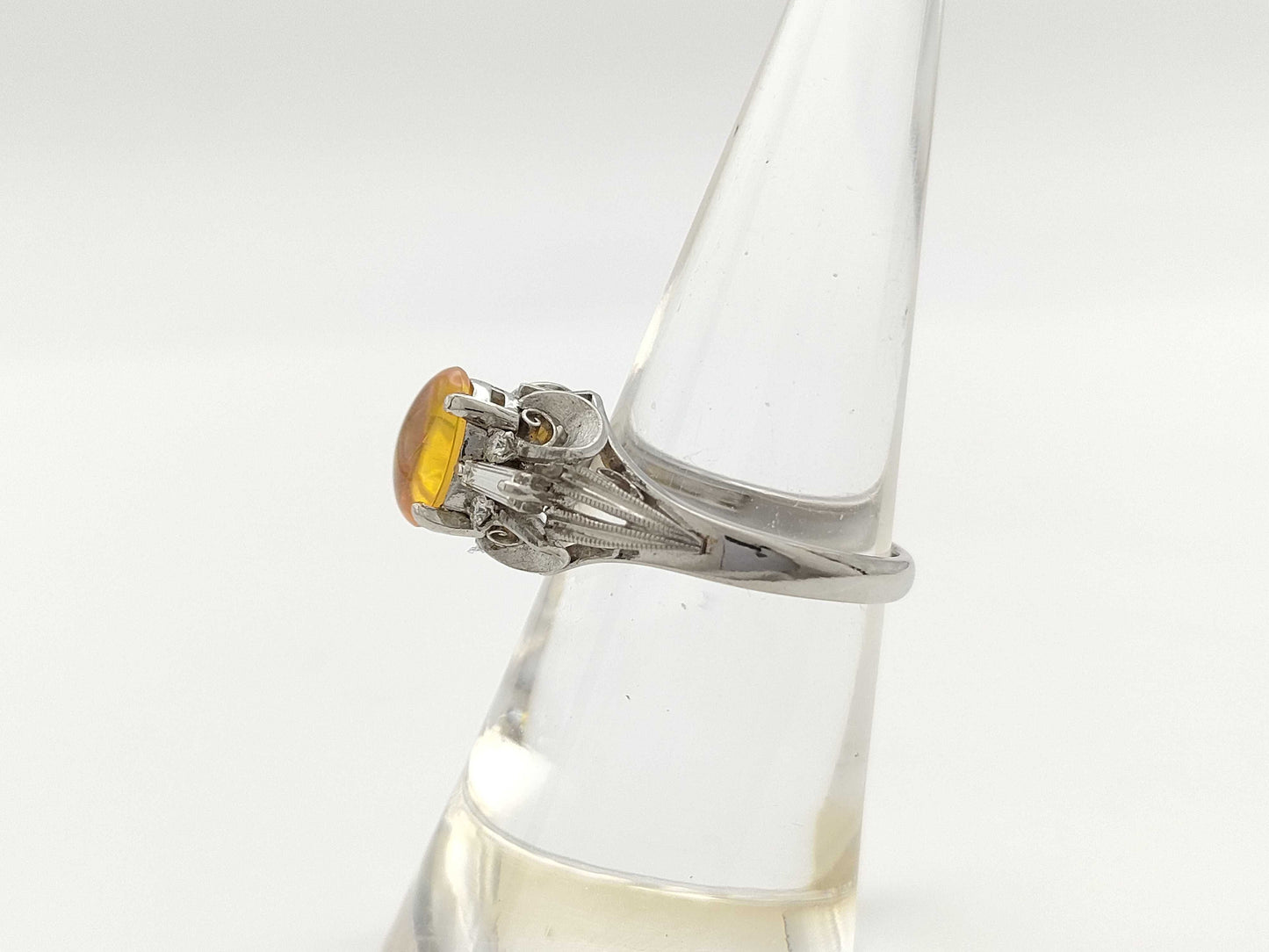 OP0.81ct D0.21ct PT900 5.9g Ring