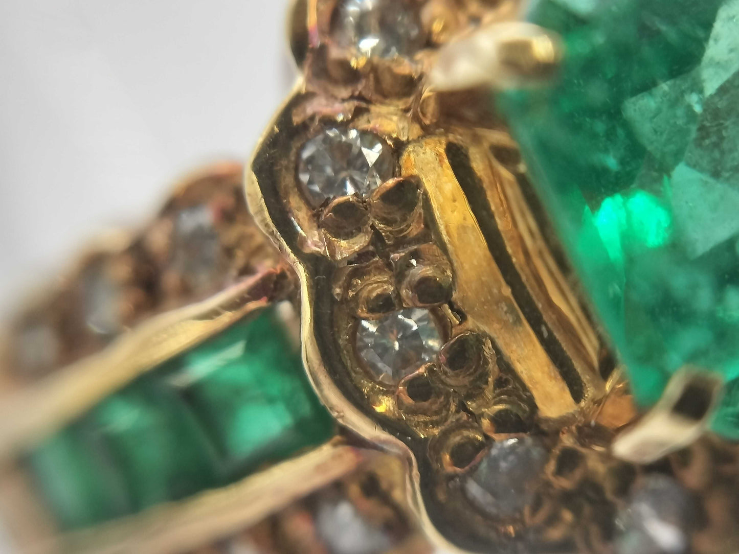 Emerald Diamond K18 5.2g Ring