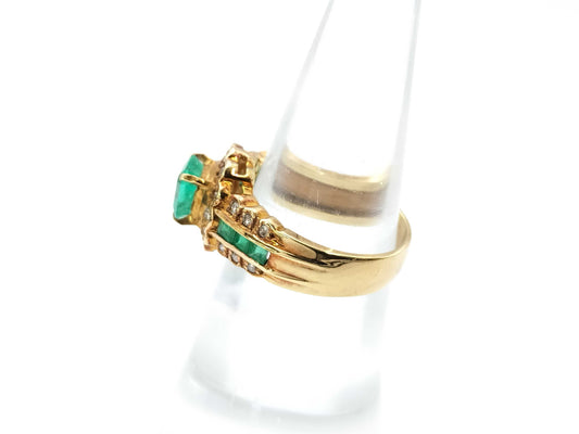 Emerald Diamond K18 5.2g Ring