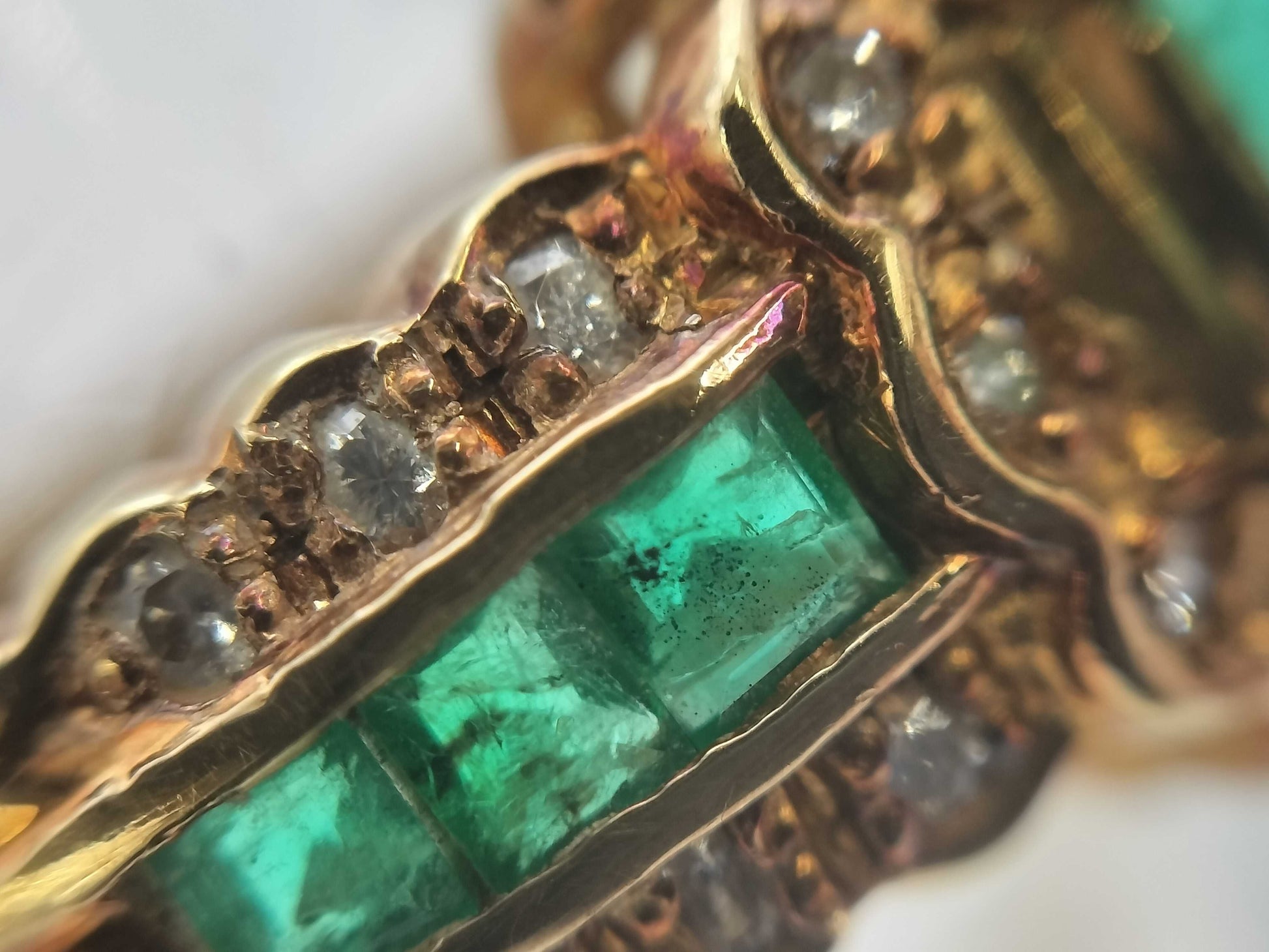 Emerald Diamond K18 5.2g Ring