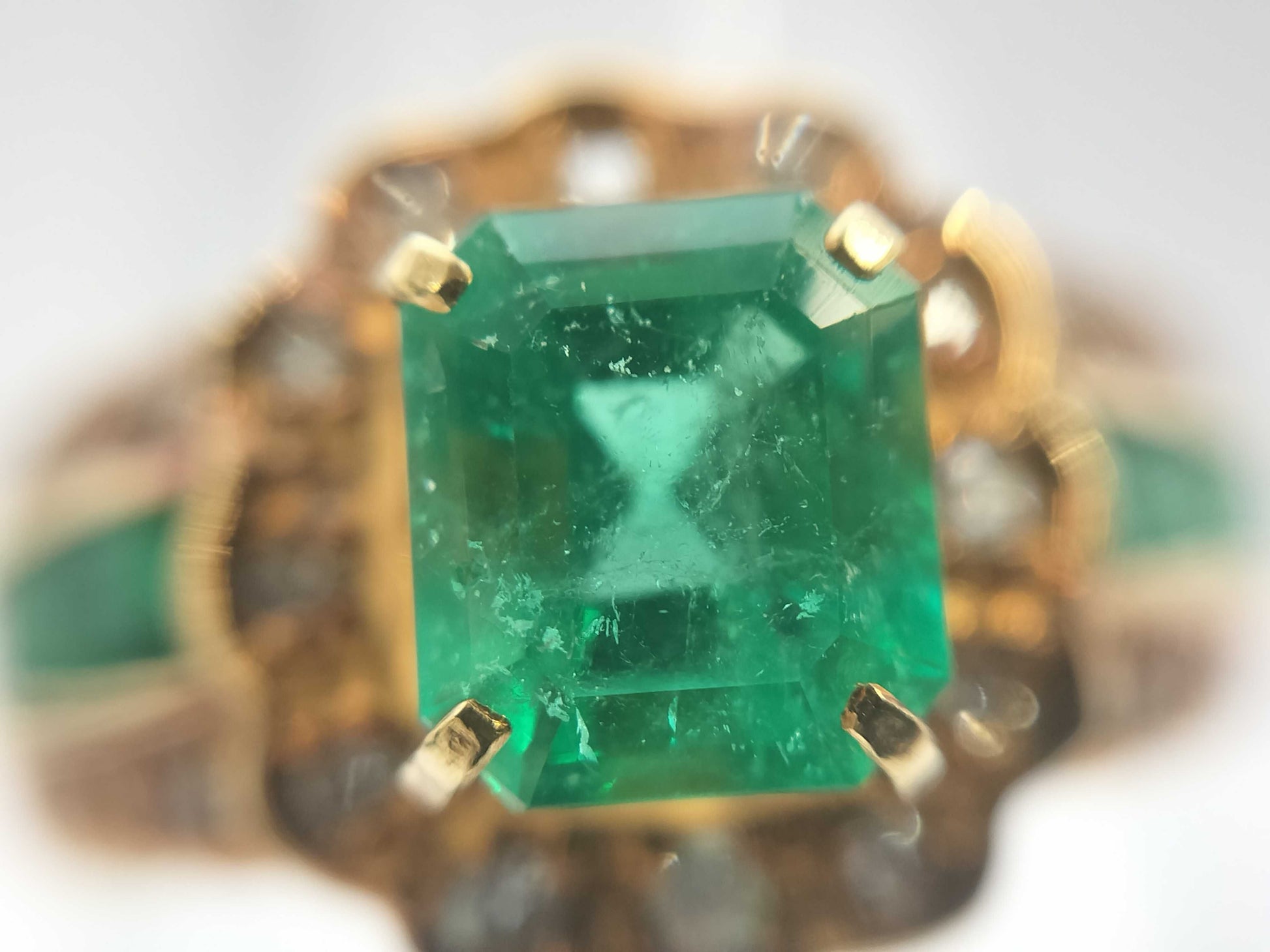 Emerald Diamond K18 5.2g Ring