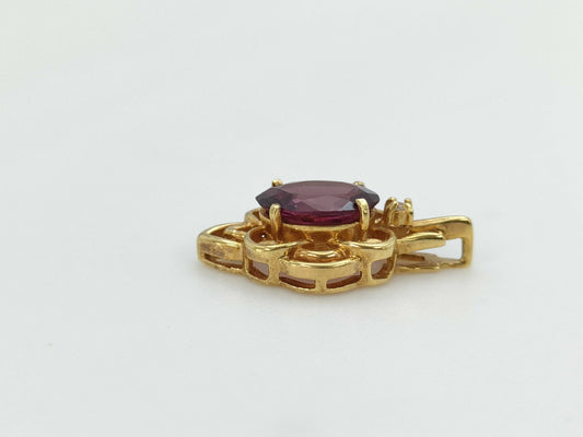 Tourmaline Diamond K18 1.6g Pendant Top