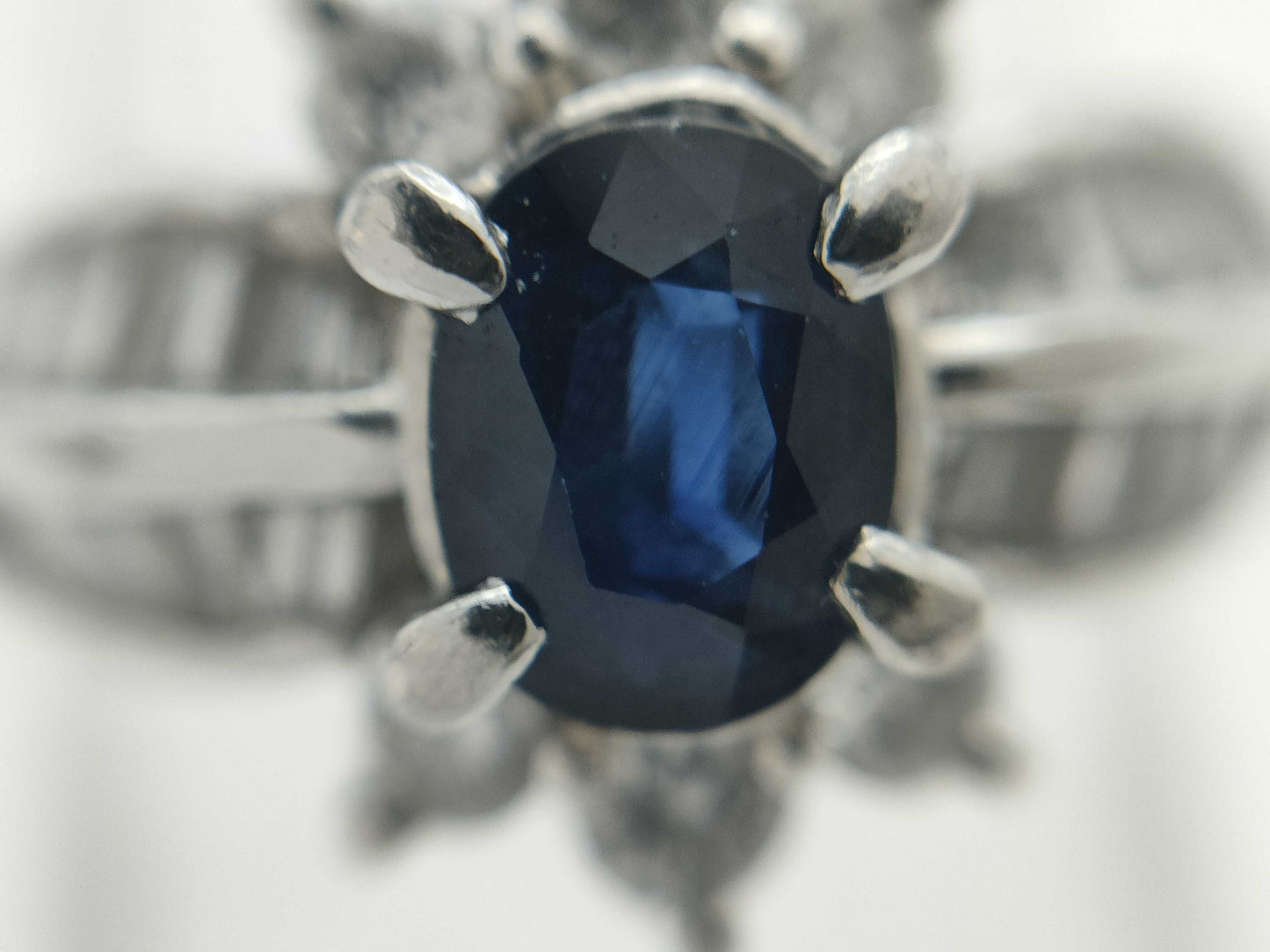 Sapphire Diamond PT900 7.0g Ring