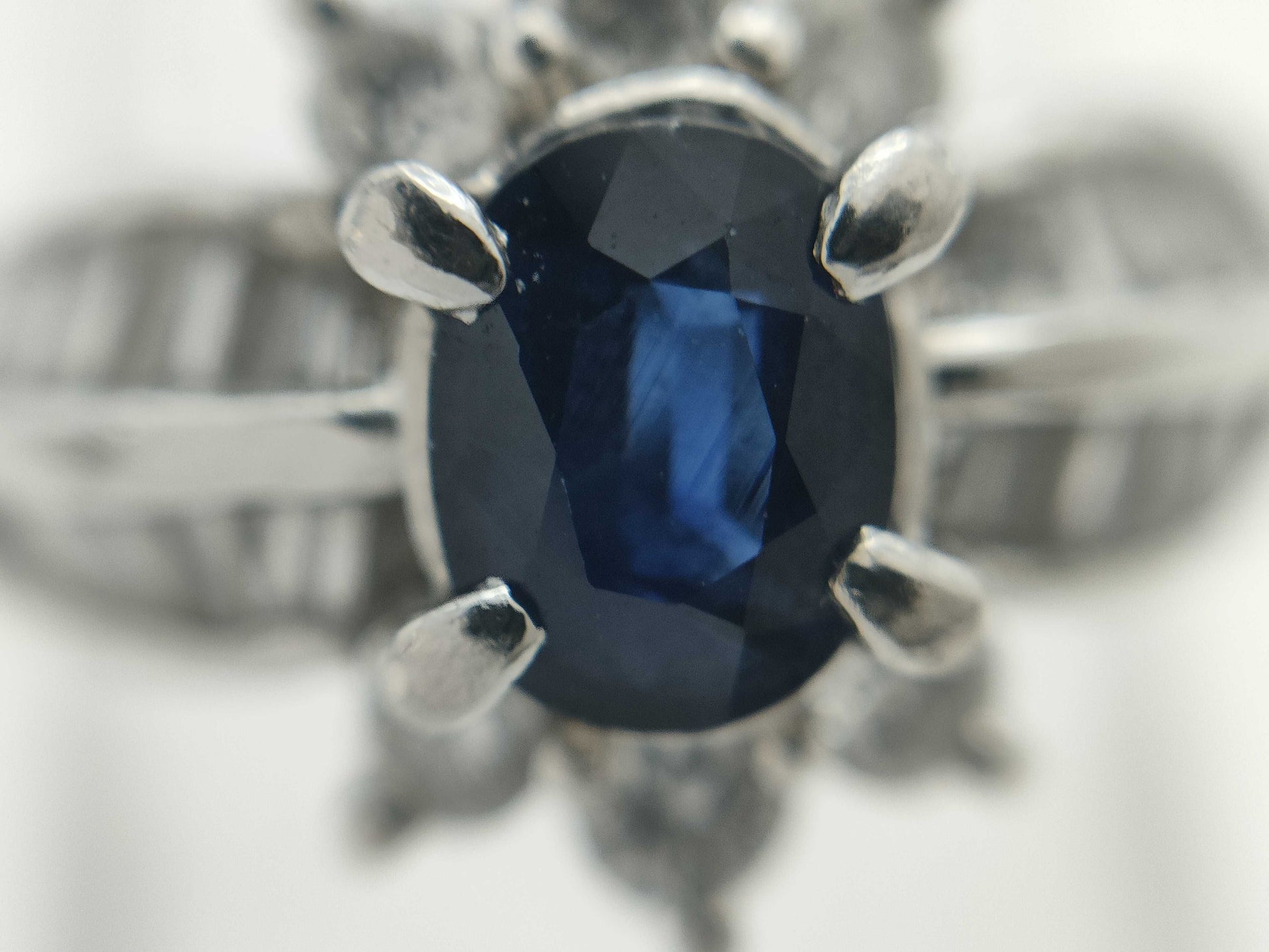 Sapphire Diamond PT900 7.0g Ring