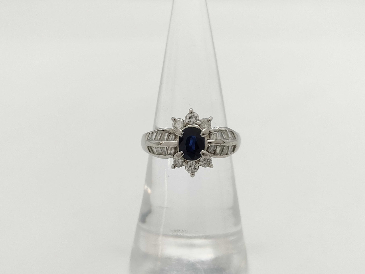 Sapphire Diamond PT900 7.0g Ring