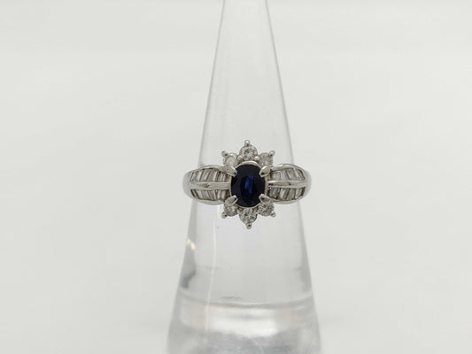 Sapphire Diamond PT900 7.0g Ring