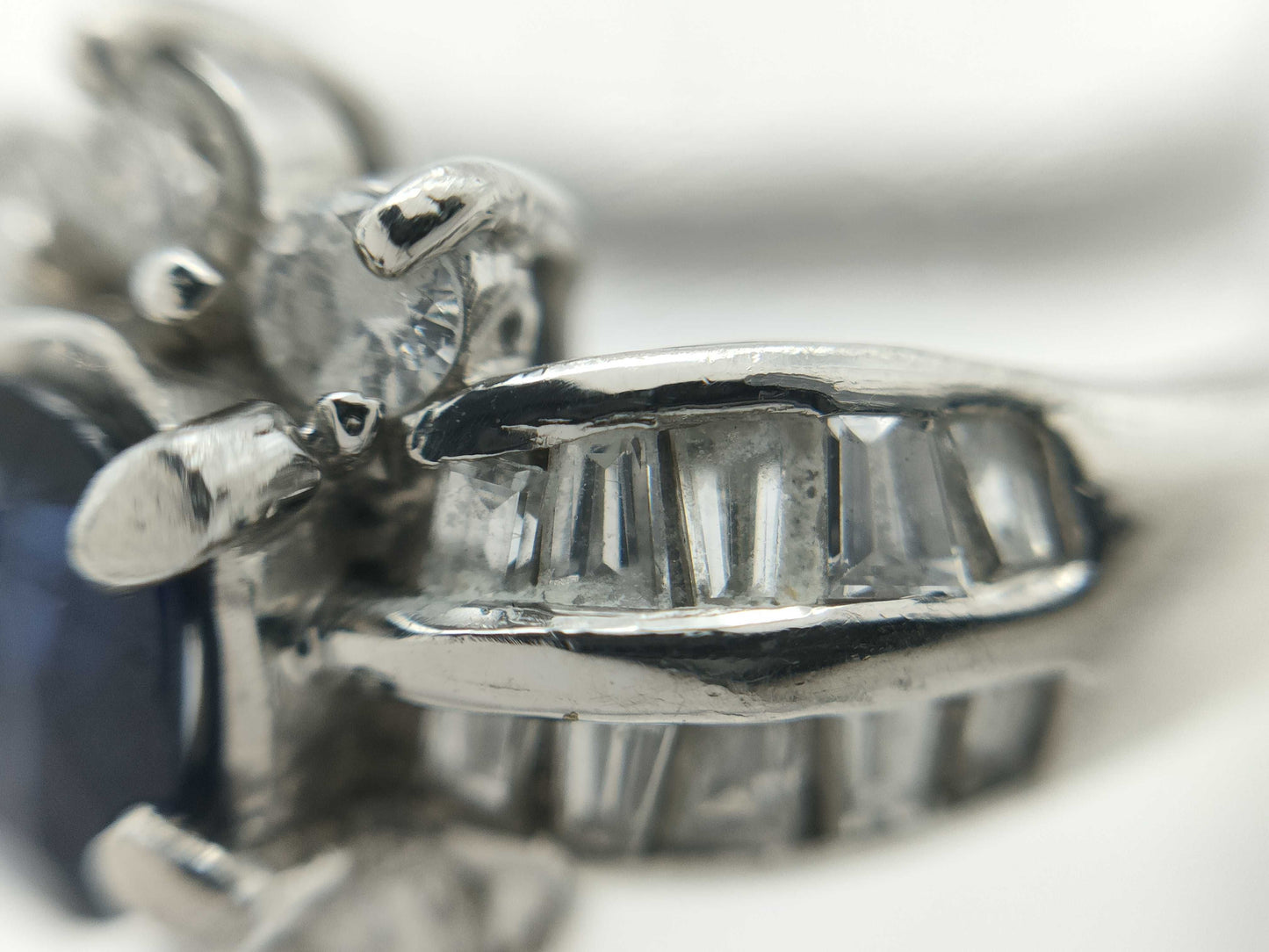 Sapphire Diamond PT900 7.0g Ring