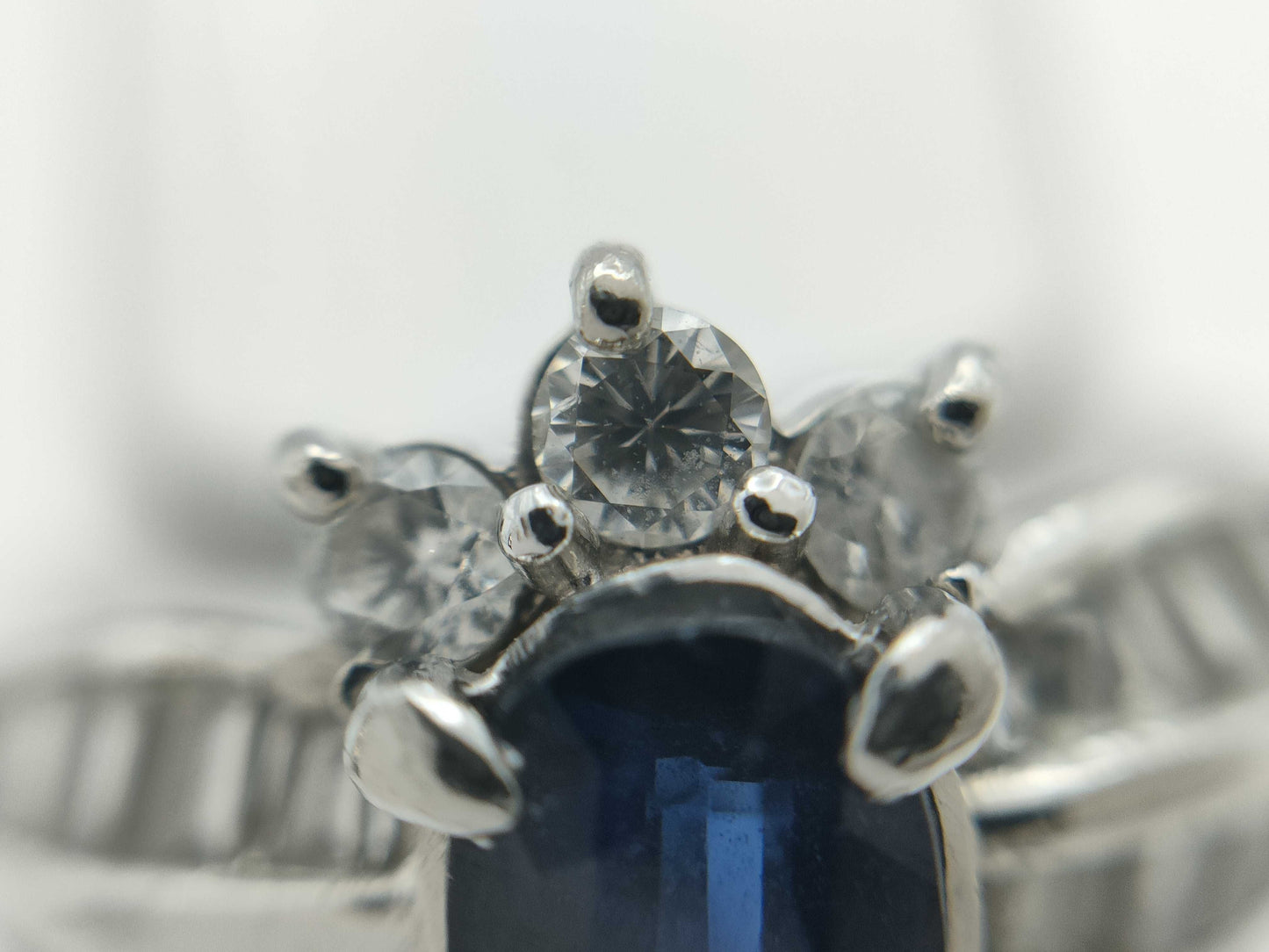 Sapphire Diamond PT900 7.0g Ring