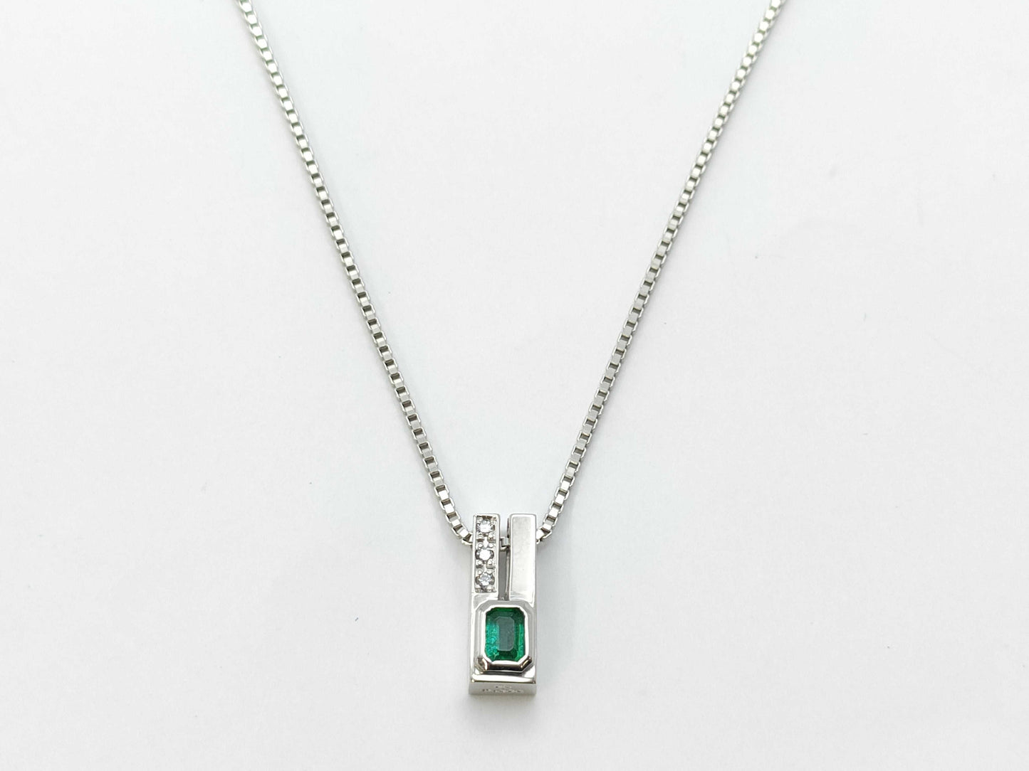 E0.13ct D0.02ct PT850 6.5g Necklace