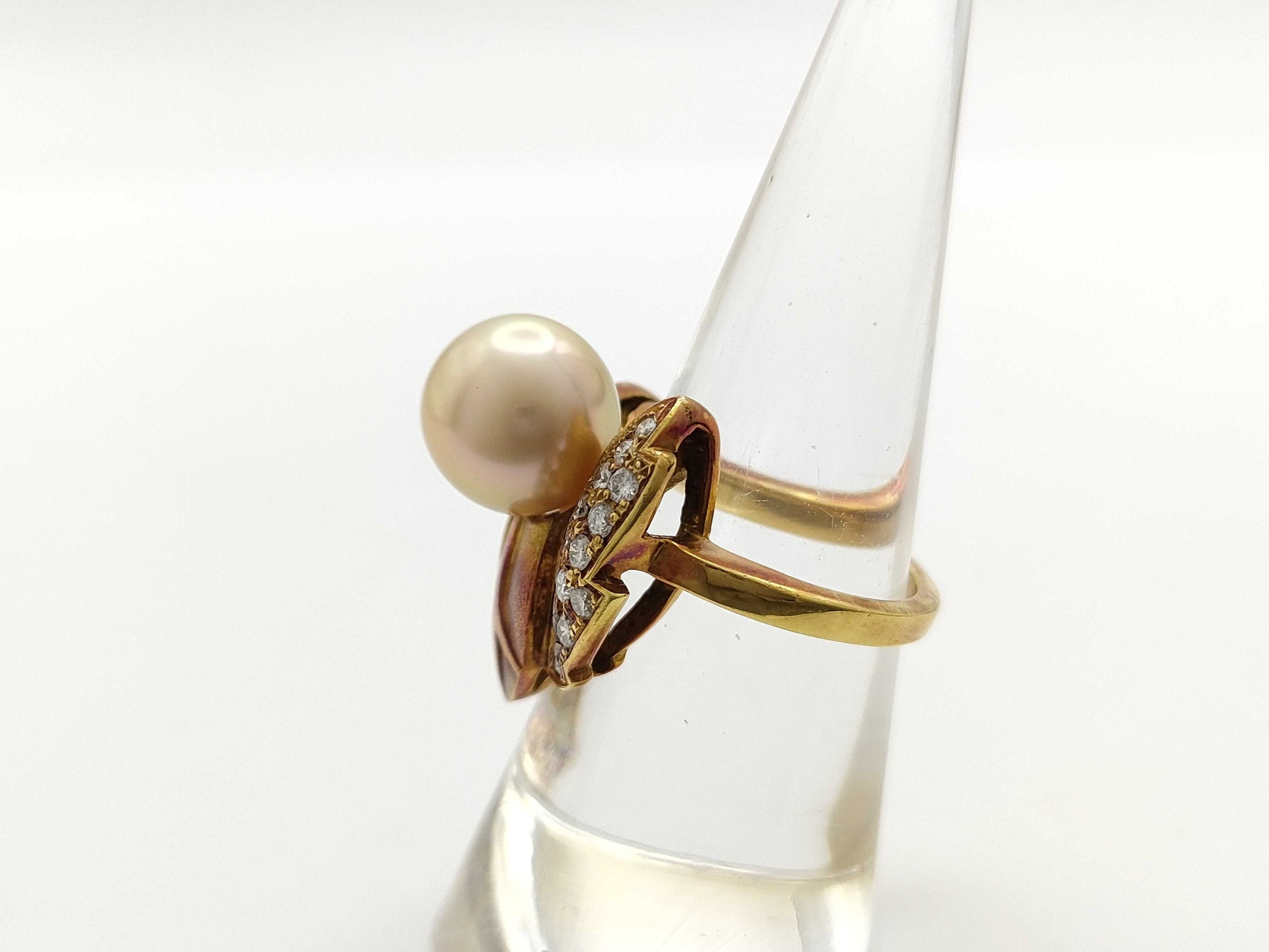 Pearl diameter approx. 10.3mm D0.32ct K18 9.8g ring