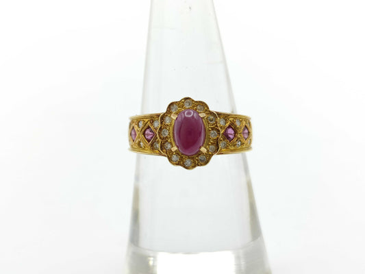 R0.93ct D0.15ct K18 4.0g Ring