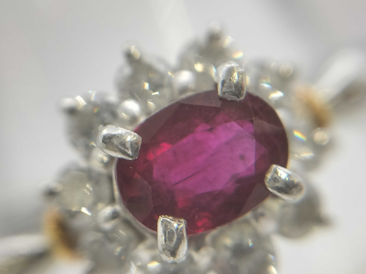 R0.52ct D0.31ct PT900/K18 4.0g Ring