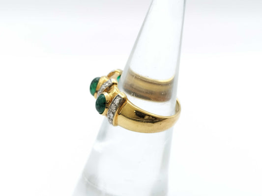 Emerald Diamond 750 4.5g Ring