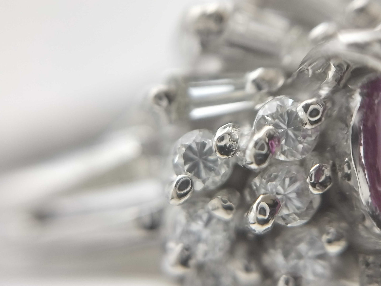 Colored Stone 1.32ct D0.781ct PT900 7.5g Ring