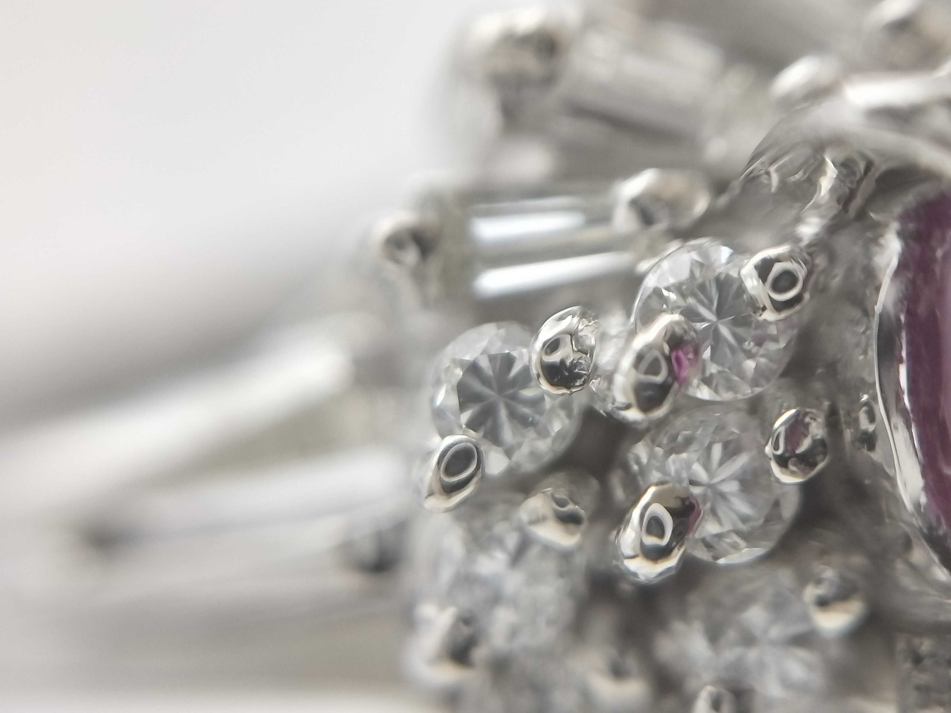 Colored Stone 1.32ct D0.781ct PT900 7.5g Ring