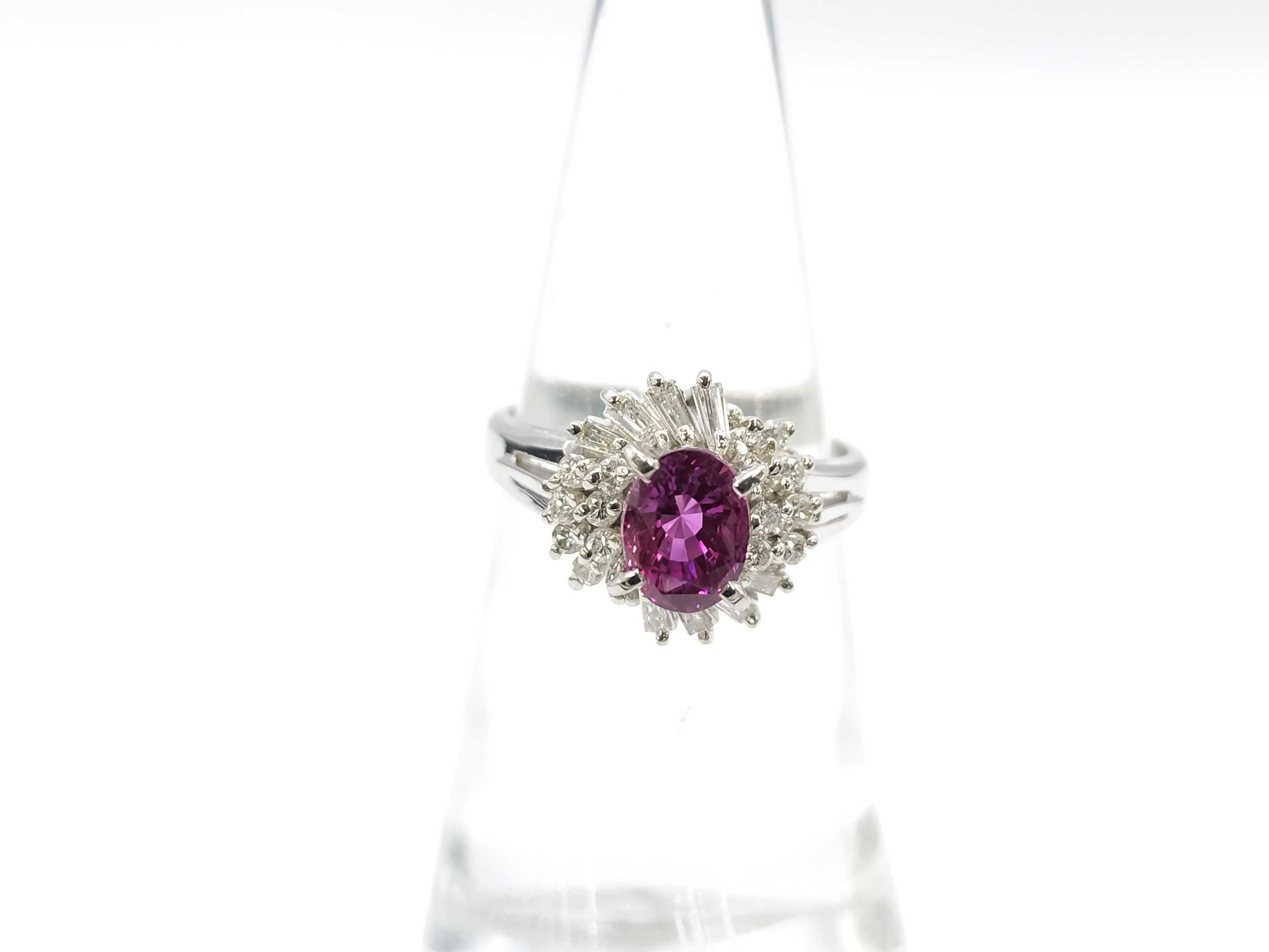 Colored Stone 1.32ct D0.781ct PT900 7.5g Ring