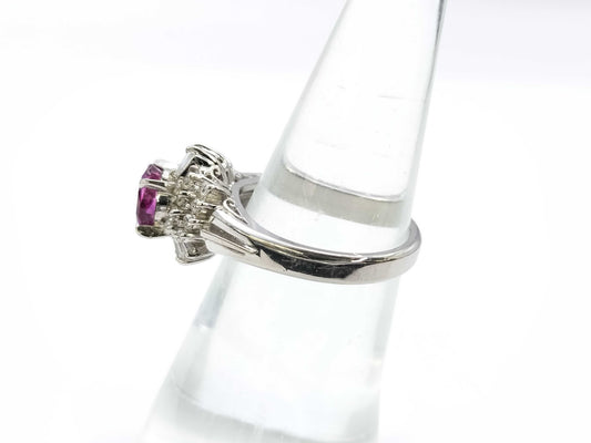 Colored Stone 1.32ct D0.781ct PT900 7.5g Ring