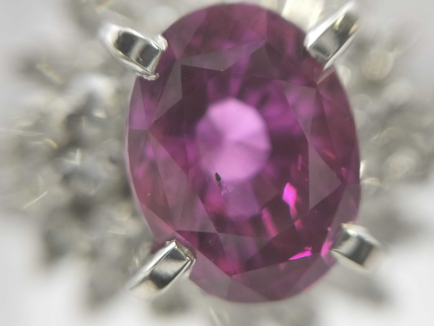 Colored Stone 1.32ct D0.781ct PT900 7.5g Ring