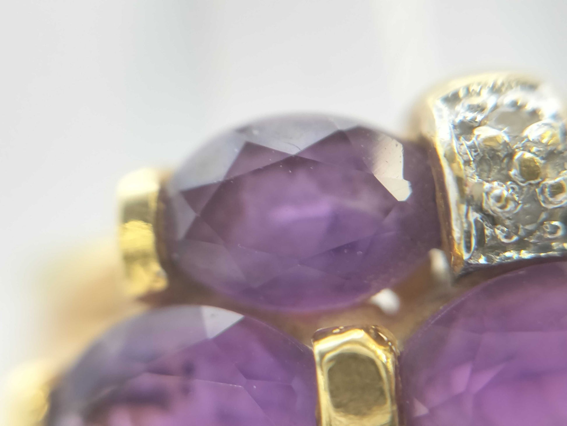 Amethyst 3.83ct D0.02ct K18 8.9g Ring