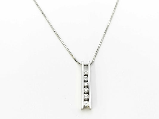 D0.76ct PT900/850 10.7g Necklace
