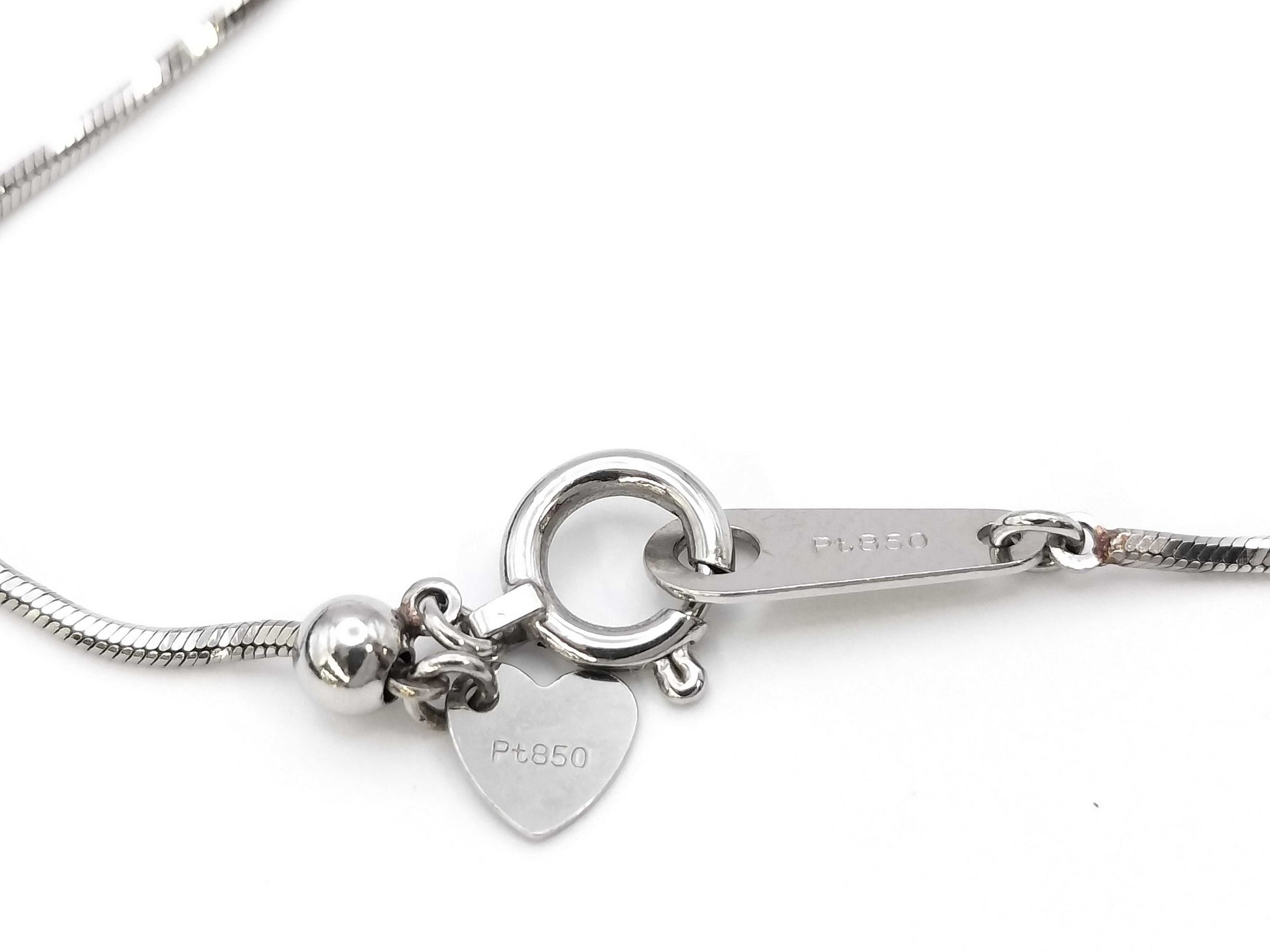 D0.76ct PT900/850 10.7g Necklace