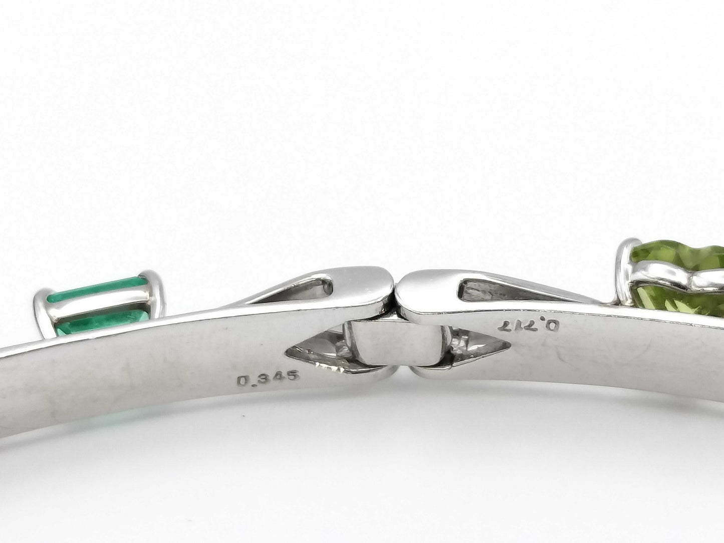 Colored Stone Multi PT900 21.3g Bracelet Bangle