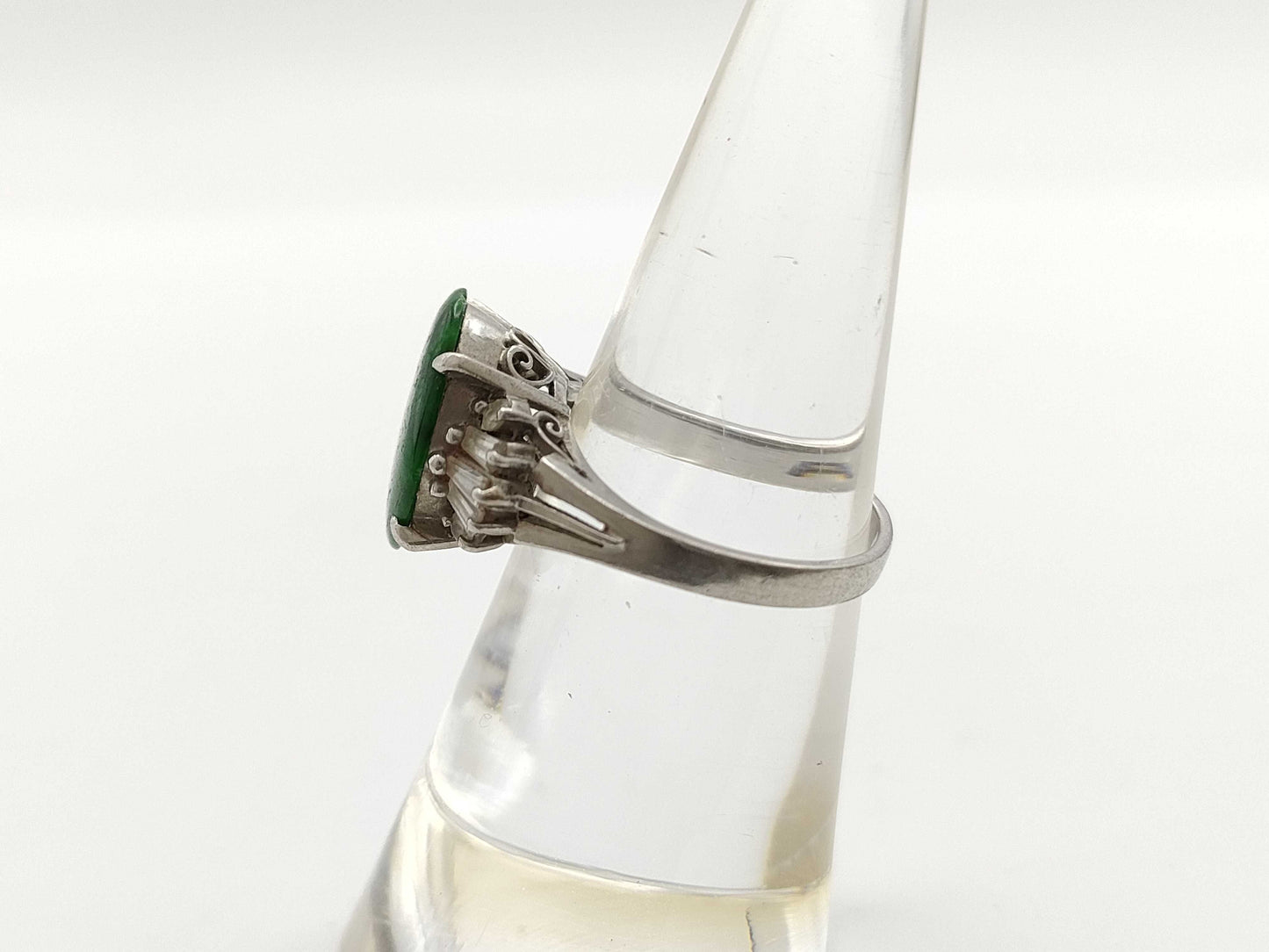 Colored Stone 1.87ct D0.24ct PT900 4.8g Ring