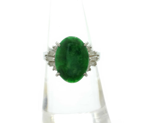 Colored Stone 1.87ct D0.24ct PT900 4.8g Ring