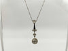 Colored Stone Transparent Stone PT900 Diamond 4.2g Necklace