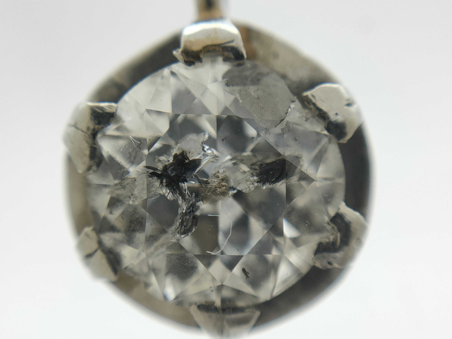 Colored Stone Transparent Stone PT900 Diamond 4.2g Necklace