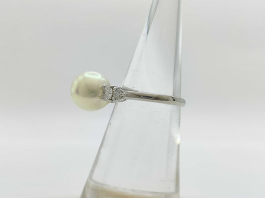 Pearl diameter approx. 9.8mm D0.45ct PT900 5.1g ring