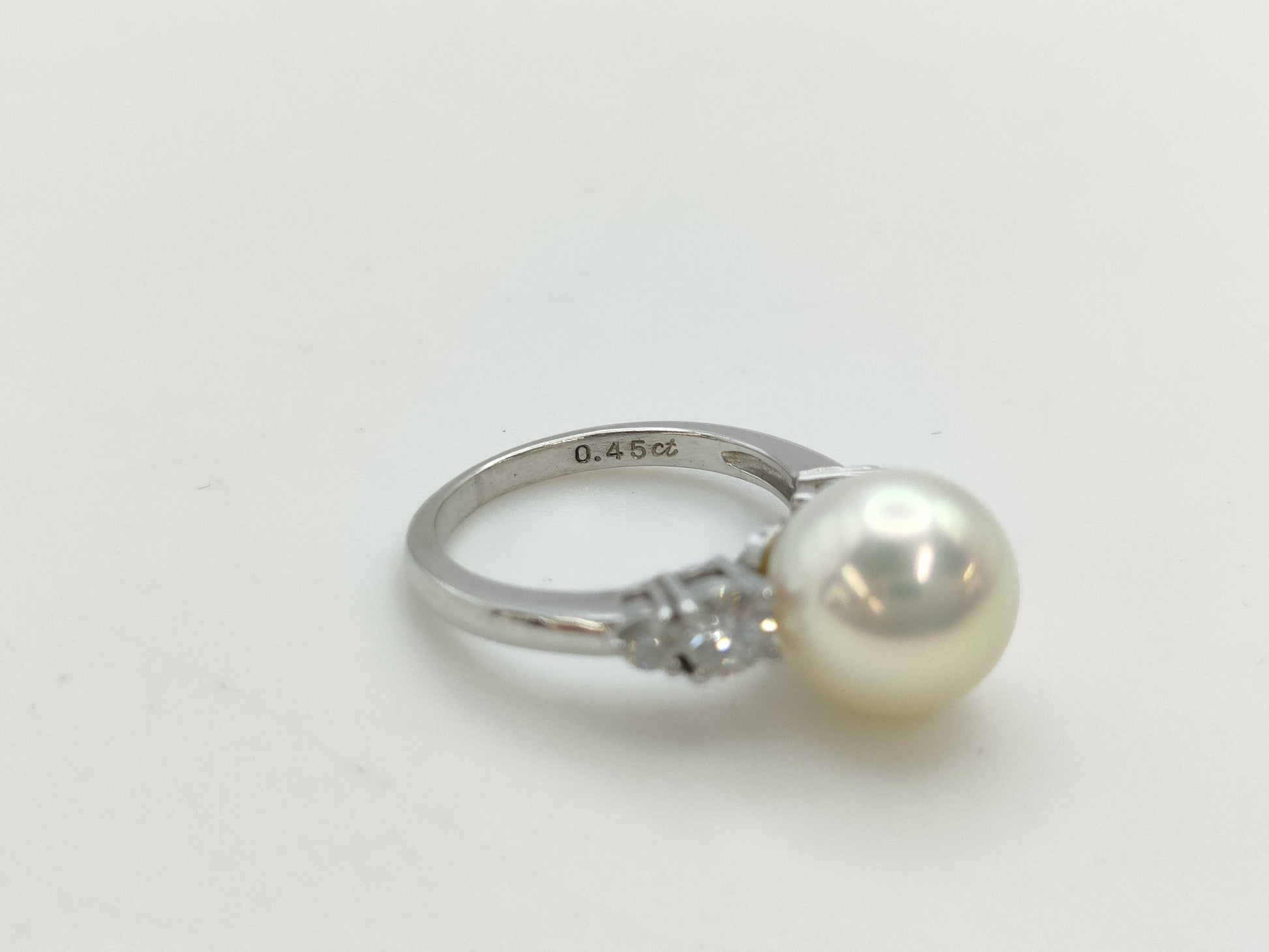 Pearl diameter approx. 9.8mm D0.45ct PT900 5.1g ring