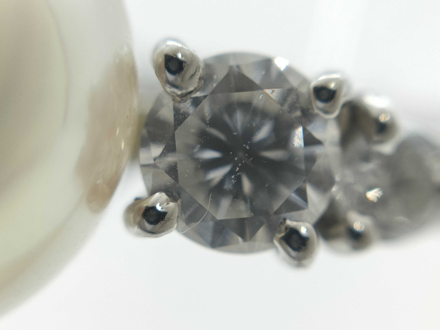 Pearl diameter approx. 9.8mm D0.45ct PT900 5.1g ring
