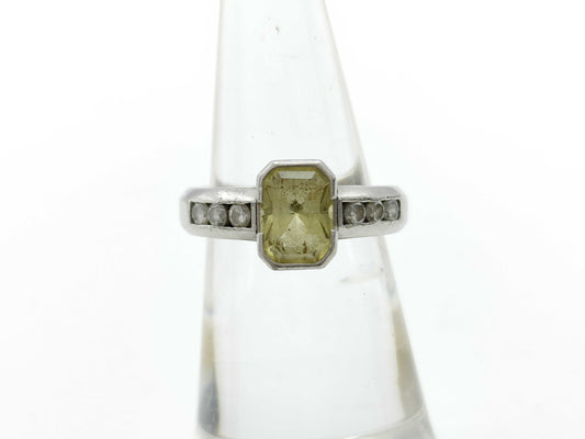 Colored Stone 2.122ct D0.243ct PT900 7.9g Ring