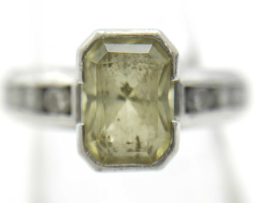 Colored Stone 2.122ct D0.243ct PT900 7.9g Ring
