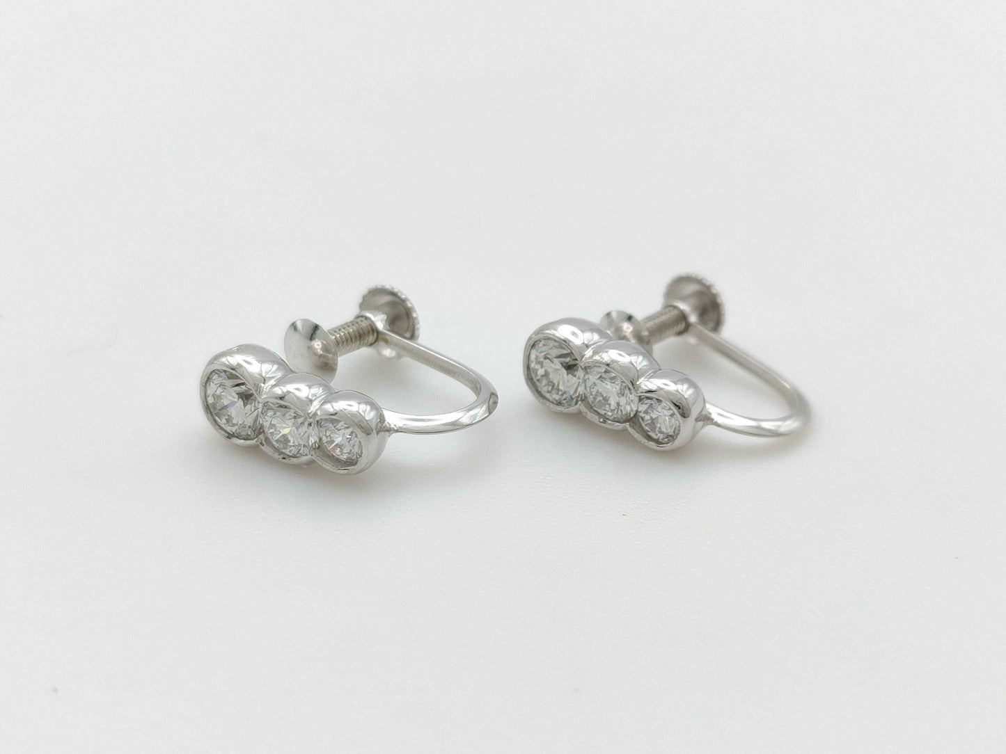 Diamond PT900/K14WG 2.3g Earrings