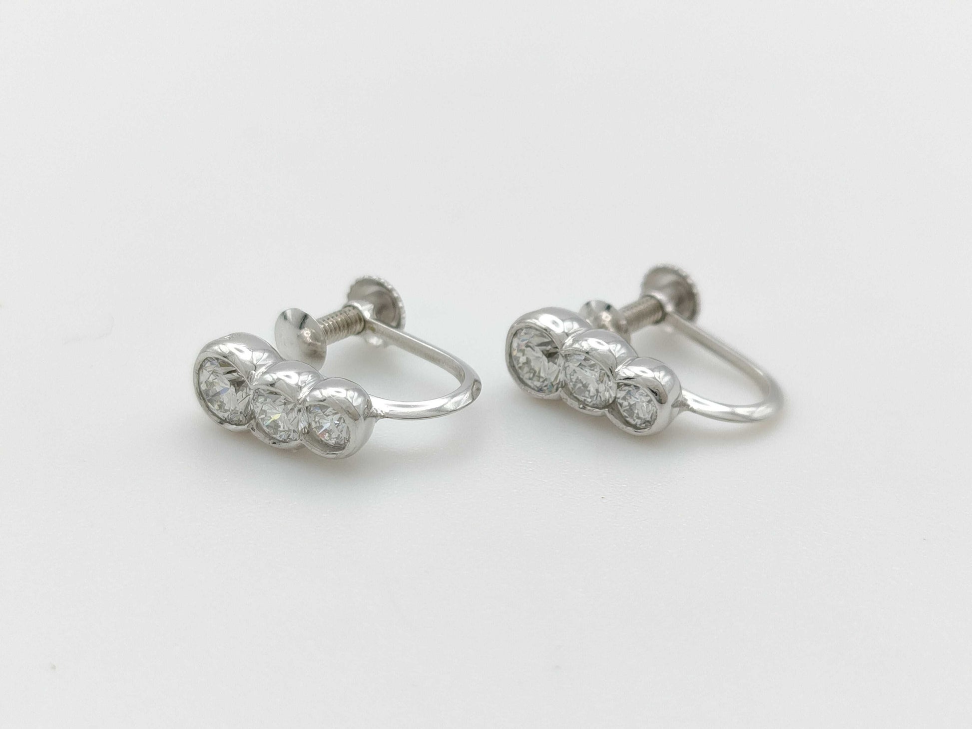 Diamond PT900/K14WG 2.3g Earrings