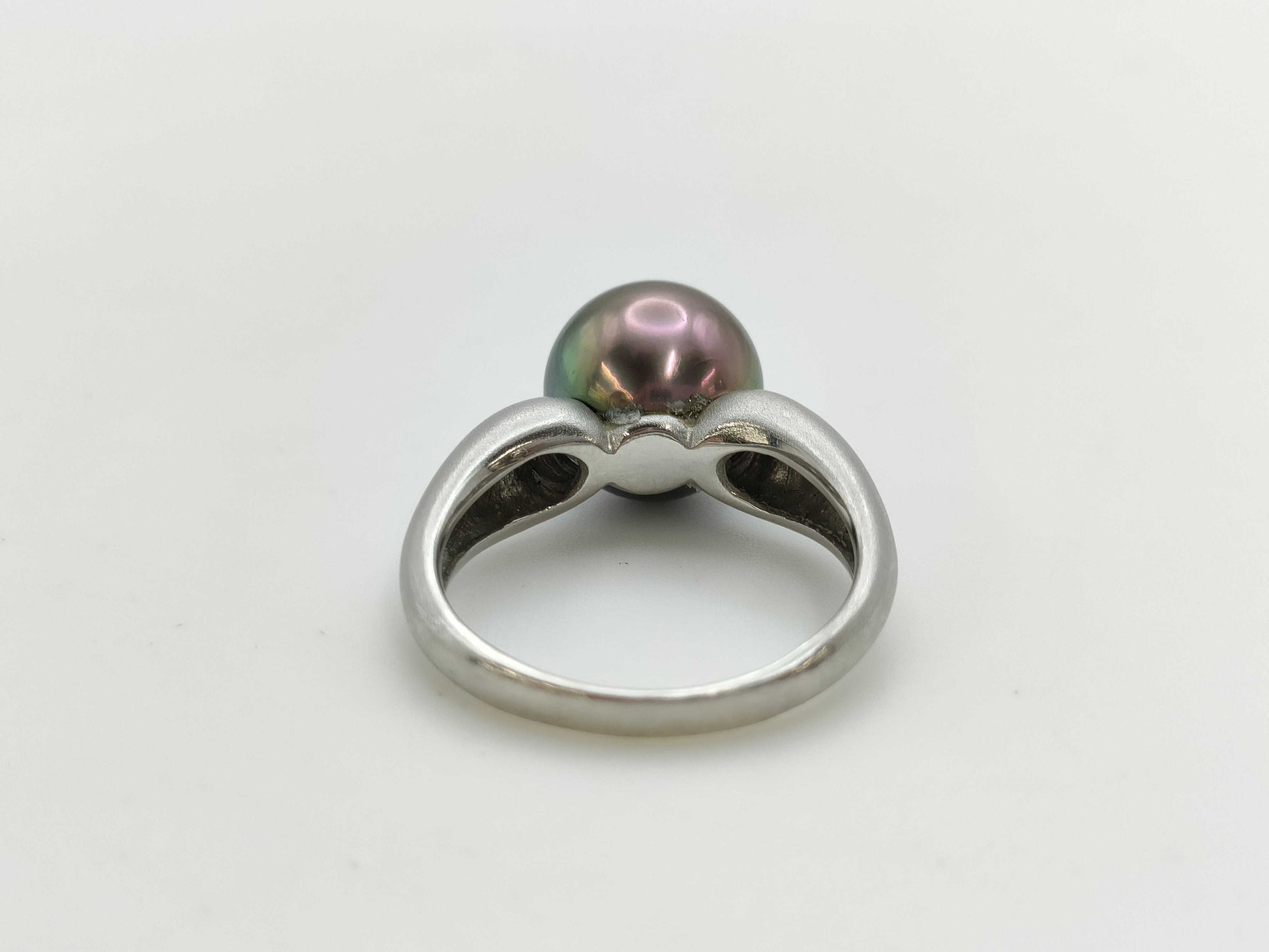 Black Butterfly Pearl Diameter Approx. 11.0mm D0.17ct PT900 7.9g Ring